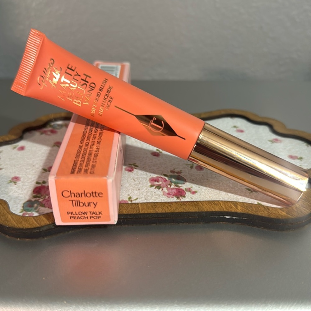 Charlotte Tilbury Pillow Talk Matte Beauty Blush Wand In Peach Pop Full Size NEW